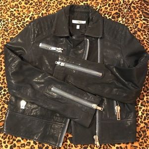 J Brand Aiah motorcycle leather jacket
